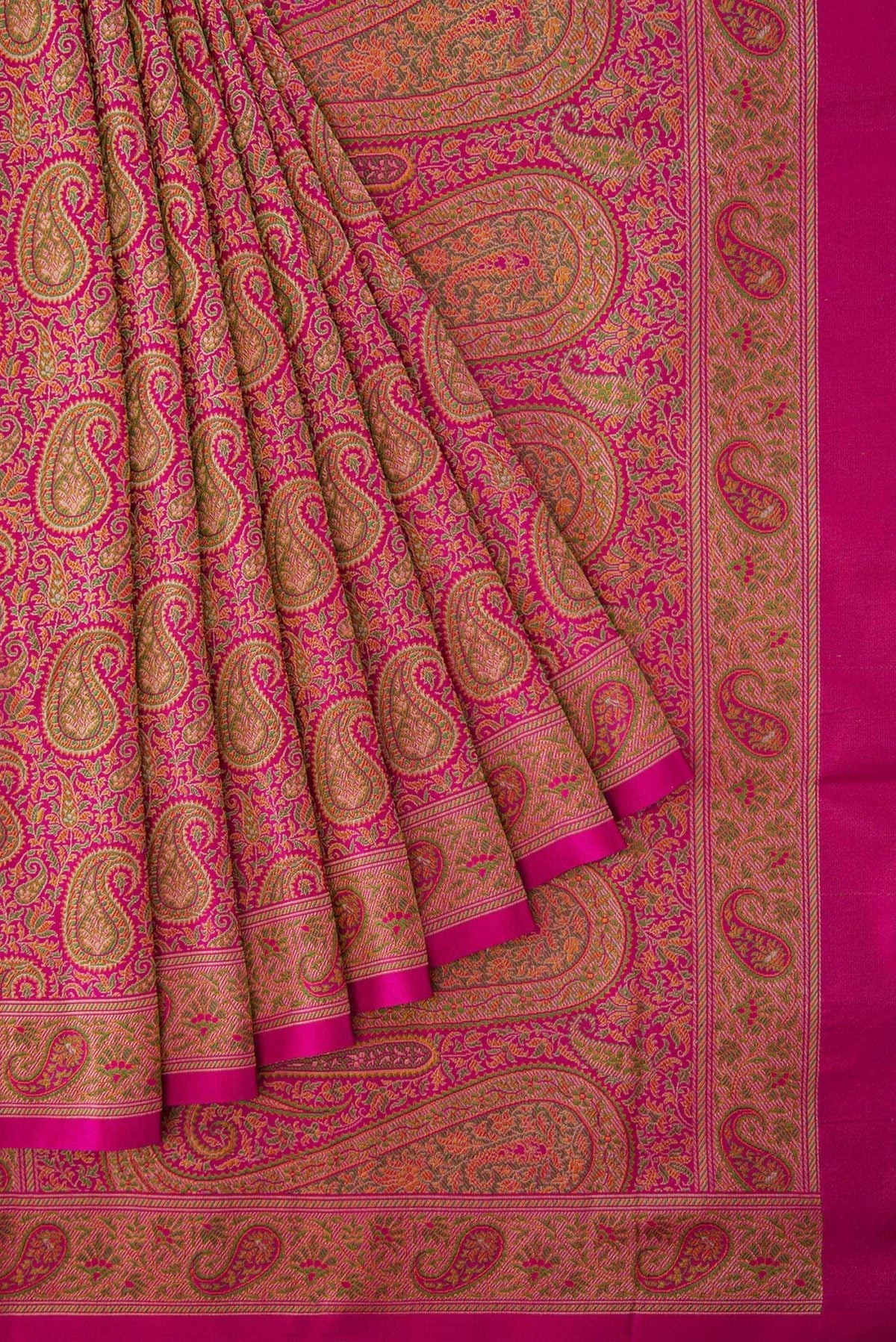 Soft Pure Silk Satin Tanchoi Banarasi Saree