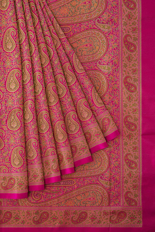Soft Pure Silk Satin Tanchoi Banarasi Saree